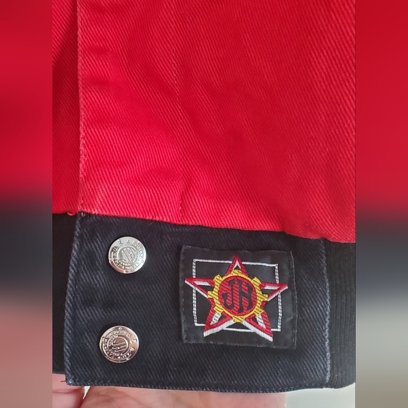 Budweiser JH Design Vintage Red Racing Jacket Size Large - Picture 6 of 9
